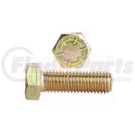 Fastenal 0115155 7/16"-14 x 1" Grade 8 Yellow Zinc Finish Hex Cap Screw