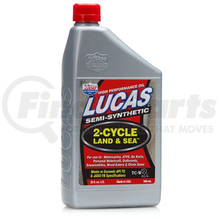 10467 by LUCAS OIL - Motor Oil - Land & Sea Oil, 2-Cycle, Semi-Synthetic, 1 Quart