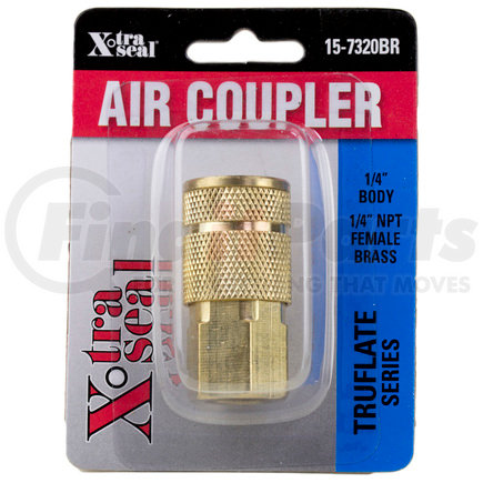 15-7320BR by X-TRA SEAL - ”C” Automotive Style 1/4” Bdy 1/4” NPT F Coupler Brass