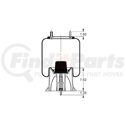 AS-8448 by TRIANGLE SUSPENSION - Triangle Air Spr - Rolling Lobe, Triangle Bellows # 6373, ContiTech Bellows # 9 10-21