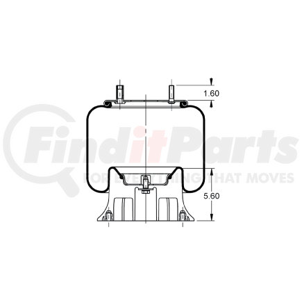 AS-8418 by TRIANGLE SUSPENSION - Triangle Air Spr - Rolling Lobe, Triangle Bellows # 6364, ContiTech Bellows # 9 10-19