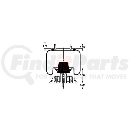 AS-8501 by TRIANGLE SUSPENSION - Triangle Air Spr - Rolling Lobe, Triangle Bellows # 6369, ContiTech Bellows # 9 10-17.5