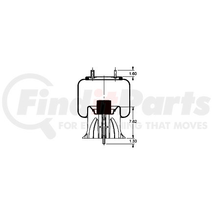 AS-8428 by TRIANGLE SUSPENSION - Triangle Air Spr - Rolling Lobe, Triangle Bellows # 6391, ContiTech Bellows # 9 10-17.5