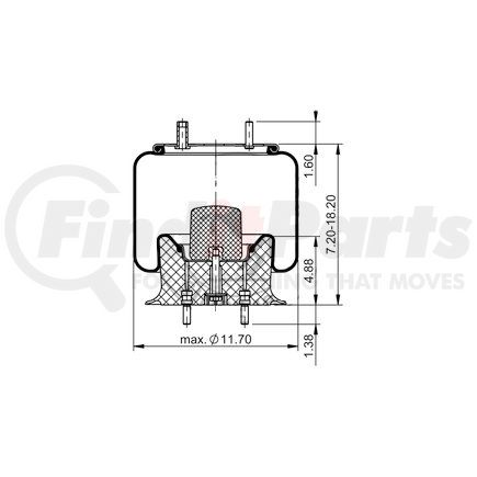 AS-8322 by TRIANGLE SUSPENSION - Triangle Air Spr - Rolling Lobe, Triangle Bellows # 6372