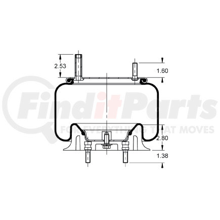 AS-8314 by TRIANGLE SUSPENSION - Triangle Air Spr - Rolling Lobe, Triangle Bellows # 6368, ContiTech Bellows # 9 9-12