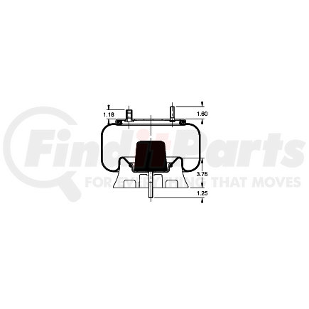 AS-8463 by TRIANGLE SUSPENSION - Triangle Air Spr - Rolling Lobe, Triangle Bellows # 6361, ContiTech Bellows # 9 10-12