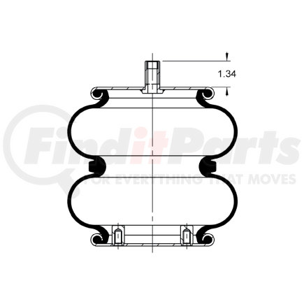 AS-4713 by TRIANGLE SUSPENSION - Double Convoluted Air Spring