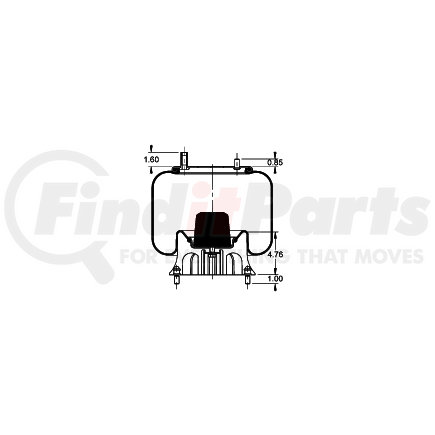 AS-8554 by TRIANGLE SUSPENSION - Triangle Air Spr - Rolling Lobe, Triangle Bellows # 6369, ContiTech Bellows # 9 10B-17.5