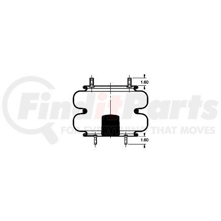 AS-4449 by TRIANGLE SUSPENSION - Triangle Air Spr - Double Conv., Triangle Bellows # 6336, ContiTech Bellows # FD 530-30