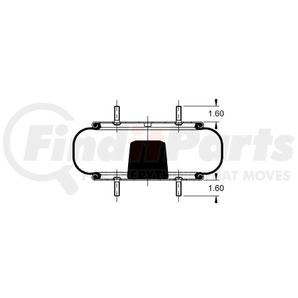 AS-4517 by TRIANGLE SUSPENSION - Triangle Air Spr - Single Conv., Triangle Bellows # 6326 , ContiTech Bellows # FS 530-14