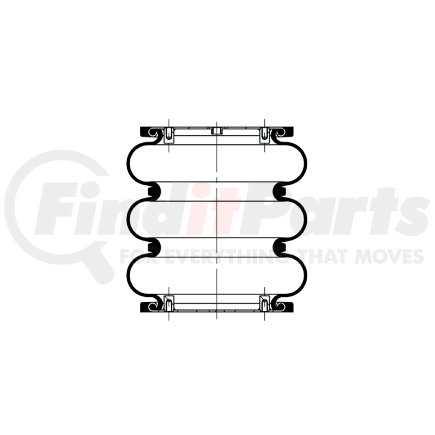 AS-4503 by TRIANGLE SUSPENSION - Triangle Air Spr - Triple Conv., Triangle Bellows # 6334, ContiTech Bellows # FT 330-29