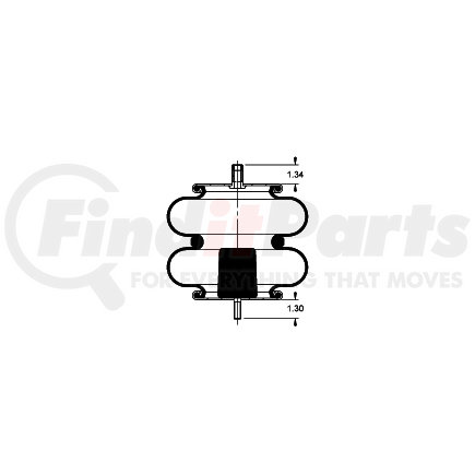 AS-4510 by TRIANGLE SUSPENSION - Triangle Air Spr - Double Conv., Triangle Bellows # 6325, ContiTech Bellows # FD 200-19