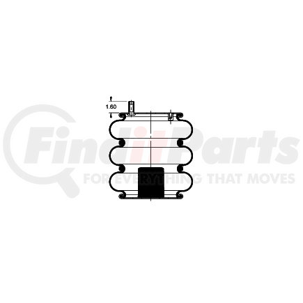 AS-4547 by TRIANGLE SUSPENSION - Triangle Air Spr - Triple Conv., Triangle Bellows # 6334, ContiTech Bellows # FT 330-29