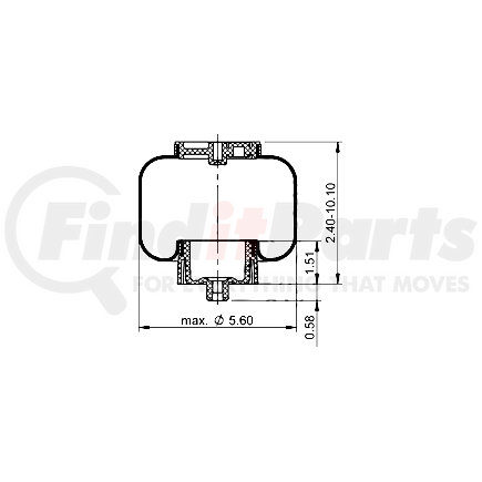 Triangle Suspension AS-5082 Suspension Air Spring Kit Triangle Air Spr - Cab Bag