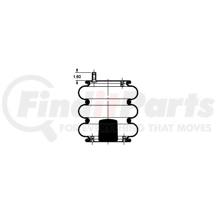 AS-4469 by TRIANGLE SUSPENSION - Triangle Air Spr - Triple Conv., Triangle Bellows # 6334, ContiTech Bellows # FT 330-29