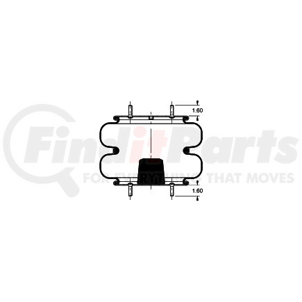 AS-4519 by TRIANGLE SUSPENSION - Triangle Air Spr - Double Conv., Triangle Bellows # 6336