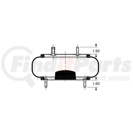 AS-4361 by TRIANGLE SUSPENSION - Triangle Air Spr - Single Conv., Triangle Bellows # 6326, ContiTech Bellows # FS 530-14