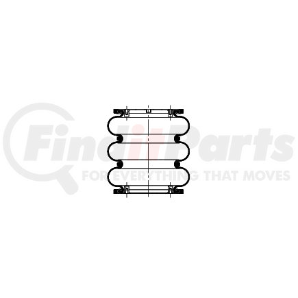 AS-4430 by TRIANGLE SUSPENSION - Triangle Air Spr - Triple Conv., Triangle Bellows # 6334, ContiTech Bellows # FT 330-29