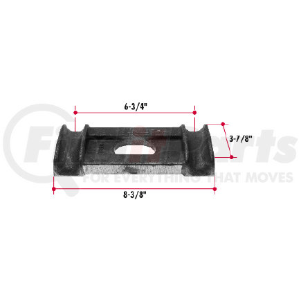 E288-75 by TRIANGLE SUSPENSION - Peterbilt Top U-Bolt Plt