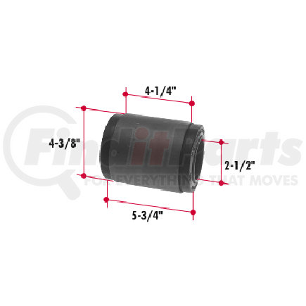 C862UB by TRIANGLE SUSPENSION - Hendrickson Polyurethane Beam End Bushing, For Hendrickson RT340 & RT440 Series Suspensions; 5-3/4 width, Polyurethane version of C862