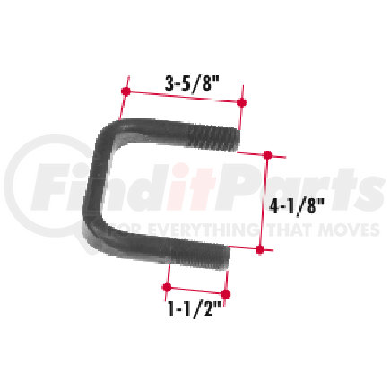 FL26 by TRIANGLE SUSPENSION - F/Liner U-Blt(3/4X4X3-3/8