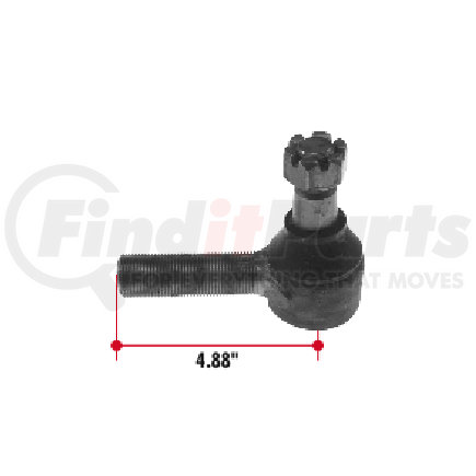 ES187L by TRIANGLE SUSPENSION - Steering Tie Rod End - 1-1/8 in. Diameter, 4.880 in. Length, Left