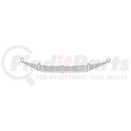 22-617 by TRIANGLE SUSPENSION - Chevrolet - Truck, R Spr, Lvs:9/1 ; OEM# 14029293; SE Length: 26; LE Length: 30; SE End: RB136; LE End: RB136; Grading 9/360, 1/770