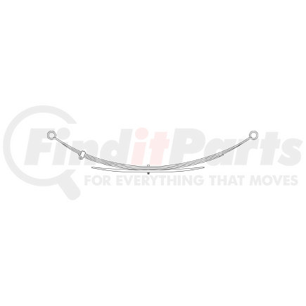 22-687 by TRIANGLE SUSPENSION - Chevrolet - Truck, R Spr, Lvs:3/1 ; OEM# 14060056; SE Length: 26; LE Length: 28; SE End: RB117-b; LE End: RB117-b; Grading 2/323, 1/291, 1/525