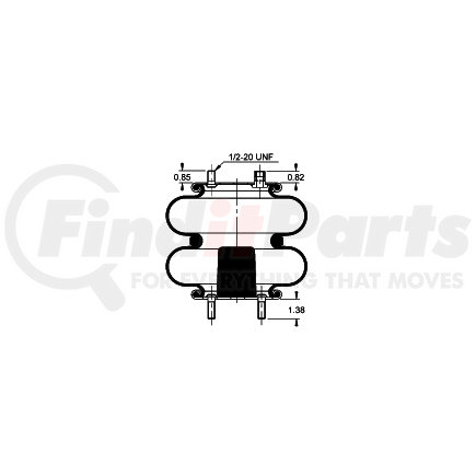 AS-4448 by TRIANGLE SUSPENSION - Triangle Air Spr - Double Conv., Triangle Bellows # 6325, ContiTech Bellows # FD 200-19