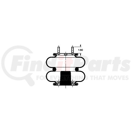 AS-4315 by TRIANGLE SUSPENSION - Triangle Air Spr - Double Conv., Triangle Bellows # 6325, ContiTech Bellows # FD 200-19