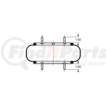 AS-4339 by TRIANGLE SUSPENSION - Triangle Air Spr - Single Conv., Triangle Bellows # 6326, ContiTech Bellows # FS 530-14