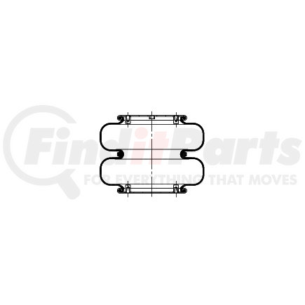 AS-4323 by TRIANGLE SUSPENSION - Triangle Air Spr - Double Conv., Triangle Bellows # 6328, ContiTech Bellows # FD 330-30