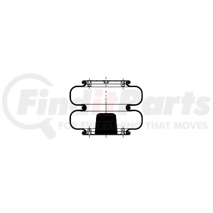 AS-4372 by TRIANGLE SUSPENSION - Triangle Air Spr - Double Conv., Triangle Bellows # 6328, ContiTech Bellows # FD 330-30