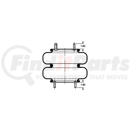 AS-4373 by TRIANGLE SUSPENSION - Triangle Air Spr - Double Conv., Triangle Bellows # 6328, ContiTech Bellows # FD 330-30