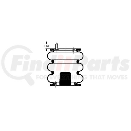 AS-4431 by TRIANGLE SUSPENSION - Triangle Air Spr - Triple Conv., Triangle Bellows # 6334, ContiTech Bellows # FT 330-29