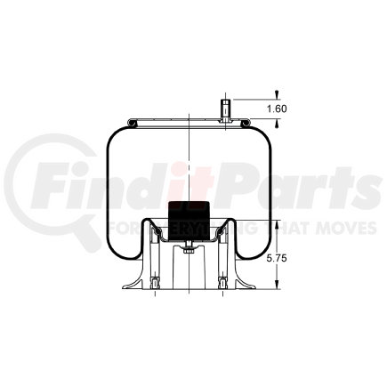 AS-8434 by TRIANGLE SUSPENSION - Triangle Air Spr - Rolling Lobe, Triangle Bellows # 6386, ContiTech Bellows # 10 10-21