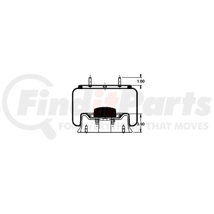 AS-8385 by TRIANGLE SUSPENSION - Triangle Air Spr - Rolling Lobe, Triangle Bellows # 6367, ContiTech Bellows # 11 10.5C-16