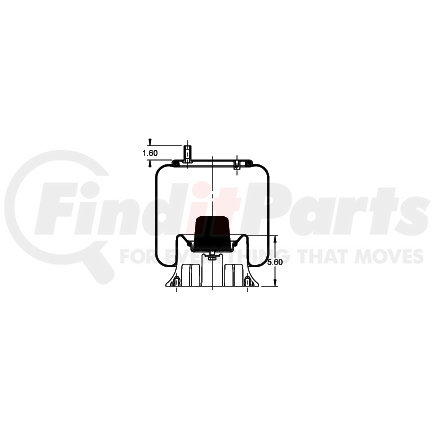 AS-8497 by TRIANGLE SUSPENSION - Triangle Air Spr - Rolling Lobe, Triangle Bellows # 6363, ContiTech Bellows # 9 10-16