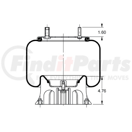 AS-8344 by TRIANGLE SUSPENSION - Triangle Air Spr - Rolling Lobe, Triangle Bellows # 6362, ContiTech Bellows # 9 10-14