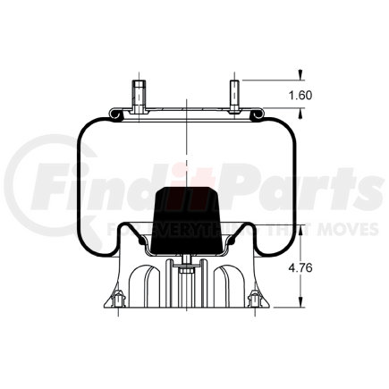 AS-8345 by TRIANGLE SUSPENSION - Triangle Air Spr - Rolling Lobe, Triangle Bellows # 6362, ContiTech Bellows # 9 10-14