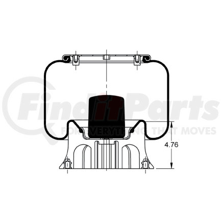 AS-8349 by TRIANGLE SUSPENSION - Triangle Air Spr - Rolling Lobe, Triangle Bellows # 6362, ContiTech Bellows # 9 10-14