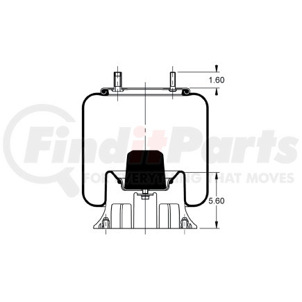 AS-8310 by TRIANGLE SUSPENSION - Triangle Air Spr - Rolling Lobe, Triangle Bellows # 6363, ContiTech Bellows # 9 10-16