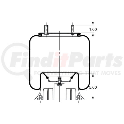 AS-8333 by TRIANGLE SUSPENSION - Triangle Air Spr - Rolling Lobe, Triangle Bellows # 6363, ContiTech Bellows # 9 10-16