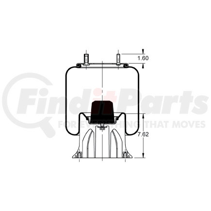 AS-8315 by TRIANGLE SUSPENSION - Triangle Air Spr - Rolling Lobe, Triangle Bellows # 6364, ContiTech Bellows # 9 10-19