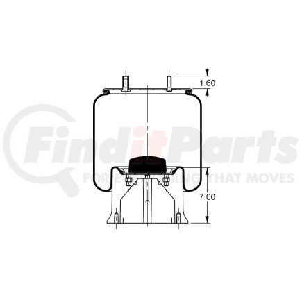 AS-8313 by TRIANGLE SUSPENSION - Triangle Air Spr - Rolling Lobe, Triangle Bellows # 6366, ContiTech Bellows # 11 10.5-21