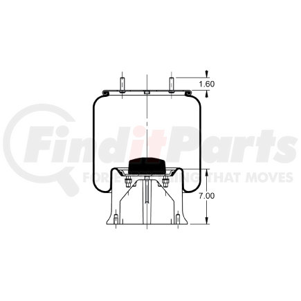 AS-8318 by TRIANGLE SUSPENSION - Triangle Air Spr - Rolling Lobe, Triangle Bellows # 6366, ContiTech Bellows # 11 10.5-21