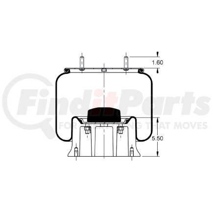 AS-8316 by TRIANGLE SUSPENSION - Triangle Air Spr - Rolling Lobe, Triangle Bellows # 6365, ContiTech Bellows # 11 10.5-17