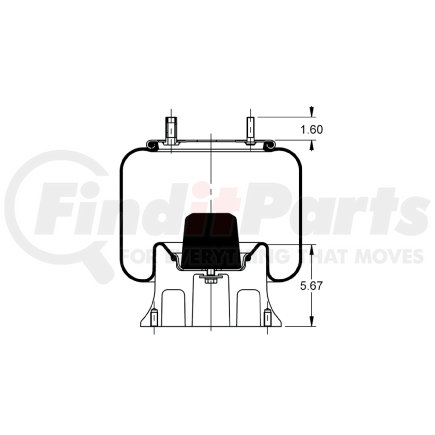 AS-8323 by TRIANGLE SUSPENSION - Triangle Air Spr - Rolling Lobe, Triangle Bellows # 6369, ContiTech Bellows # 9 10B-17.5