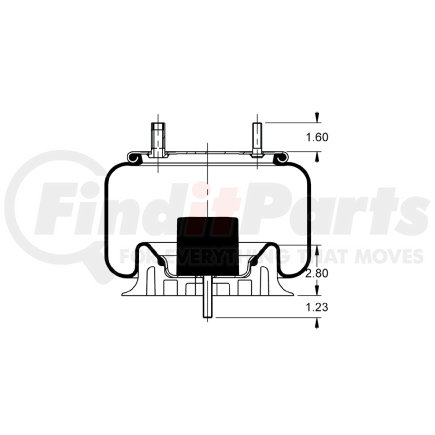 AS-8479 by TRIANGLE SUSPENSION - Triangle Air Spr - Rolling Lobe, Triangle Bellows # 6368, ContiTech Bellows # 9 9-12