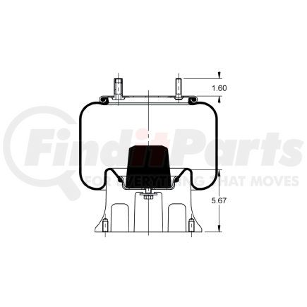 Triangle Suspension AS-8491 Suspension Air Spring Kit Triangle Air Spr - Rolling Lobe